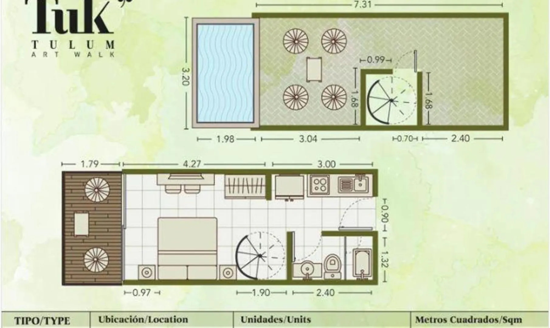 Stylish Studio Ph With Private Pool-Gym-Superstore Tulum Apartment